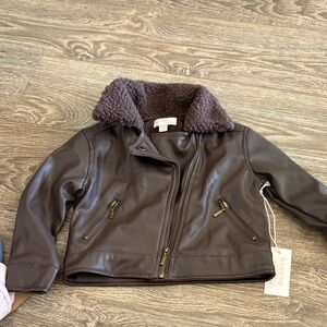 Stylish Kids Jacket with Shearling Collar